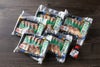 大分県産の関ぶり刺身が5パック入った「関冷刺」セットの画像。冷凍で長期保存でき、必要な分だけ解凍可能。