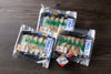 大分県産のブランド魚「関さば」を使用した刺身（関冷刺）3パックセットの内容量画像。新鮮な関さばの刺身を冷凍でお取り寄せ、通販で購入。