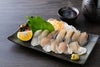 大分県産のブランド魚「関さば」を使用した刺身（関冷刺）3パックセットの盛り付け画像。新鮮な関さばの刺身を冷凍でお取り寄せ、通販で購入。